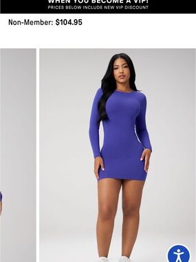 Fabletics long Sleeve mini dress